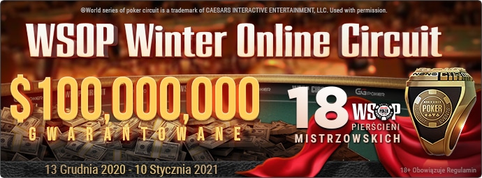 WSOP Winter Circuit Online: Polak zagra przy stole finałowym o $168 810