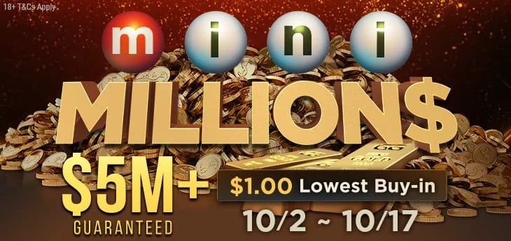 $5 MLN gwarantowane w serii turniejowej mini MILLION$ od 2 października