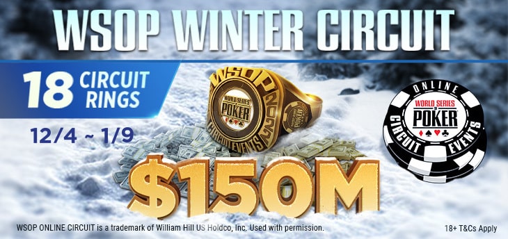 Przynajmniej $150 MLN do Zgarnięcia w GGPoker WSOP Winter Circuit