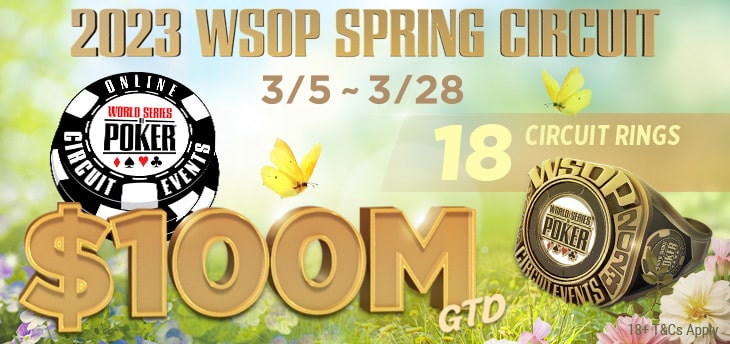 Ponad $100 MLN do wygrania podczas WSOP Spring Circuit na GGPoker